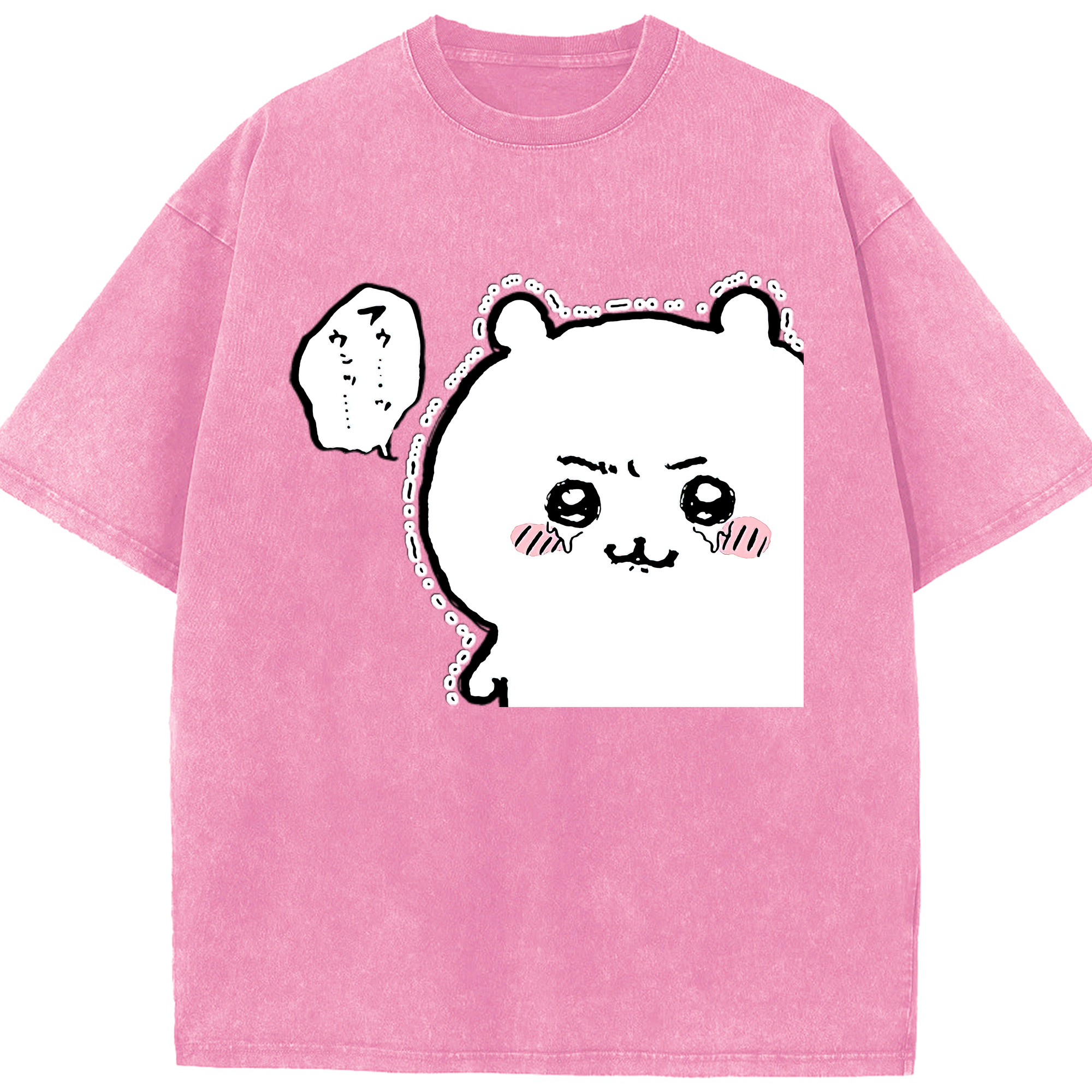 （画像用） ちいかわ ちいかわ Chii-kawa chiikawa 綿100% ヴィンテージ風 半袖Tシャツ（フロントプリント）